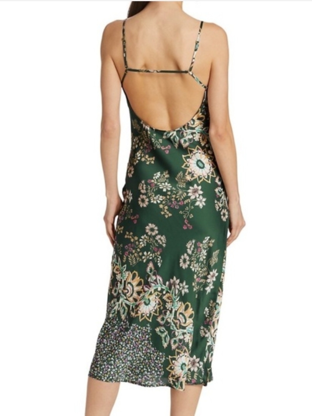 Free People Emerald Green Floral Slip Maxi Dress - Picture 6 of 14